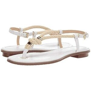 Michael Kors Holly Optic White Sandals Boho Chic Rope Women’s Size 10